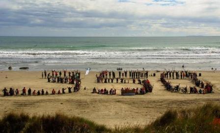 350 event - 350 on beach